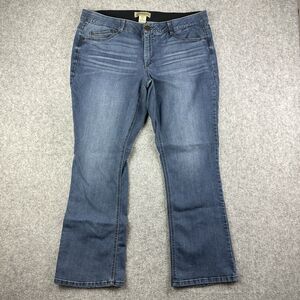 Democracy Ab Technology Jeans Womens Plus Size 18W Blue Boot Cut Stretch Denim